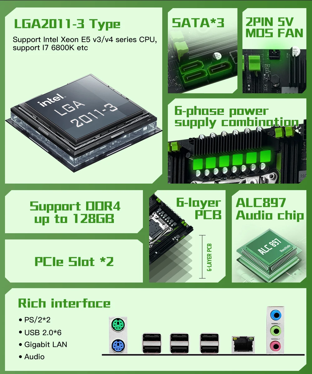 MACHINIST X99 PR9-H Gaming Motherboard optional kit Intel Xeon E5 2650 V4 DDR4 32GB 2133MHz RAM M.2 NVME for Desktop PC M-ATX 10 kf Saf3cde2c6fb5479e996a9a01300d7103J