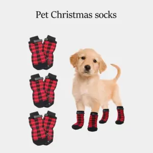 4PCS/Set Pet Socks Foot Cover Cat And Dog Socks Outdoor Non-Slip Waterproof Shoes Large And Small Dog Shoes