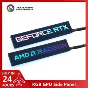 Graphics Card Side Panel RGB RTX AMD GeForce GPU Modify 5V 3Pin ARGB AURA SYNC PC Case DIY MOD