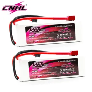 2pcs CNHL 2S 7.4V Lipo Battery 2200mAh 40C 70C With T Deans XT60 Plug for FPV Quadcopter Drone Airplane Helicopter Car Hobby