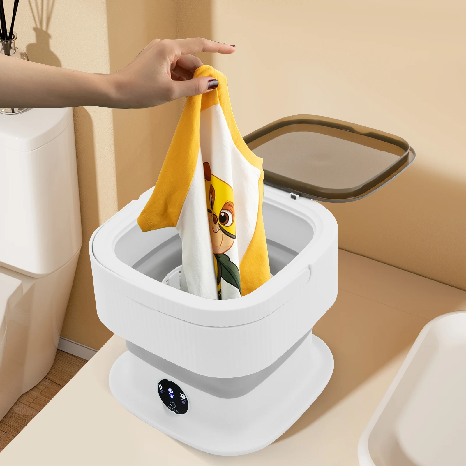 Portable Foldable Grey Washing Machine Mini Washing Machine Suitable for Families, Apartments, Dormitories And RVs 9 kf Sb2140f61cc8d403c9e337c45592624b6R
