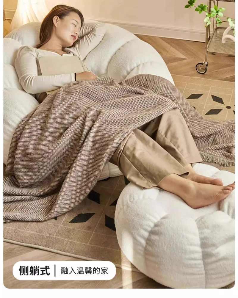 Lazy Pumpkin Sofa Nordic Style Large Single Sofa Chair EPS Particle Fill Soft Comfortable Home Living Room Balcony Bedroom Sofa 24 kf Sb283a1e0ca6a4a5f818b4e1a09101246e