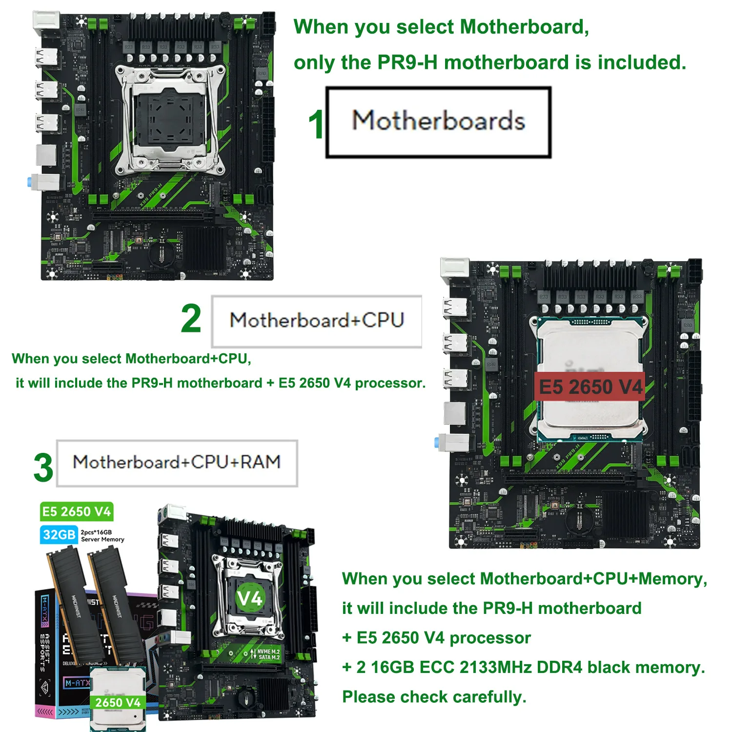 MACHINIST X99 PR9-H Gaming Motherboard optional kit Intel Xeon E5 2650 V4 DDR4 32GB 2133MHz RAM M.2 NVME for Desktop PC M-ATX 7 kf Sb2973d96cb0f4bf880d9483d598016bd1