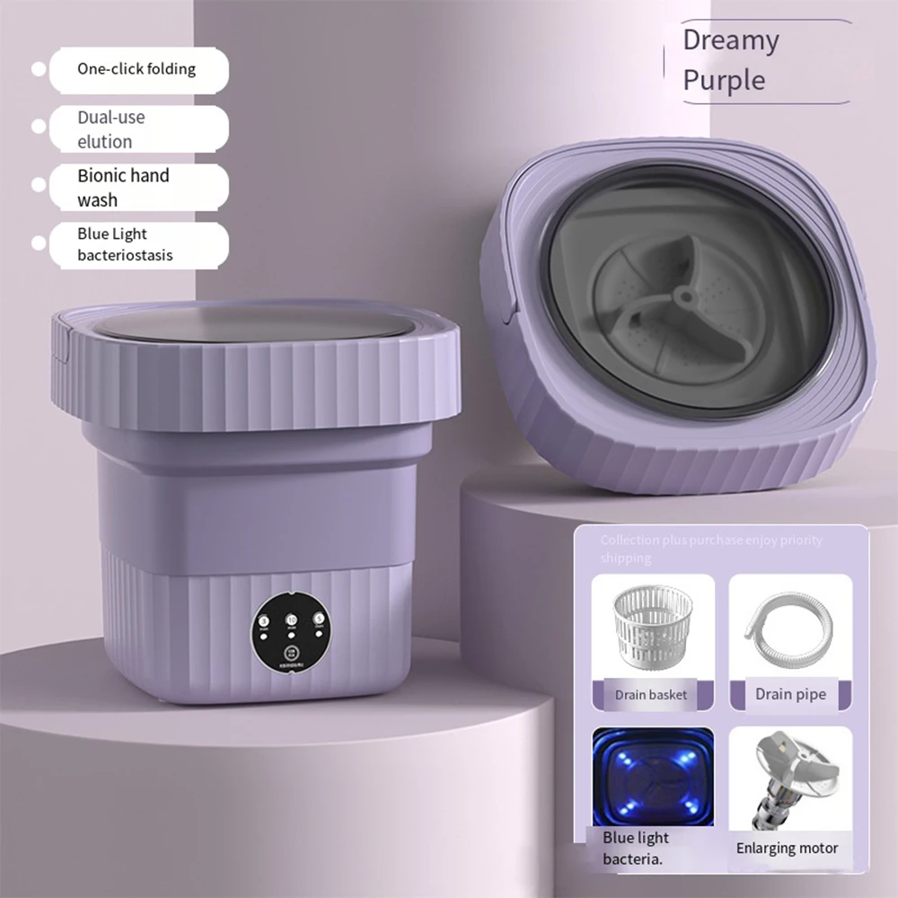 Ultrasonic Folding Portable Washing Machine 6L 11L Big Capacity with Spin Dryer Bucket for Clothes Travel Home Underwear Socks 17 kf Sb2e663c627704d019728720d92b7af4b4