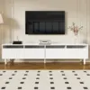 Modern White TV Cabinet 178 Cm – Minimalist Design, Large Storage, 4 Drawers, MDF & Acrylic, Ideal For Living Room – Stable