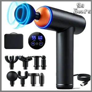 99 Gears Massage Gun Smart Fascia Gun Electric Neck Massager Tool for Body Massage Relaxation Fitness Muscle Pain Relief