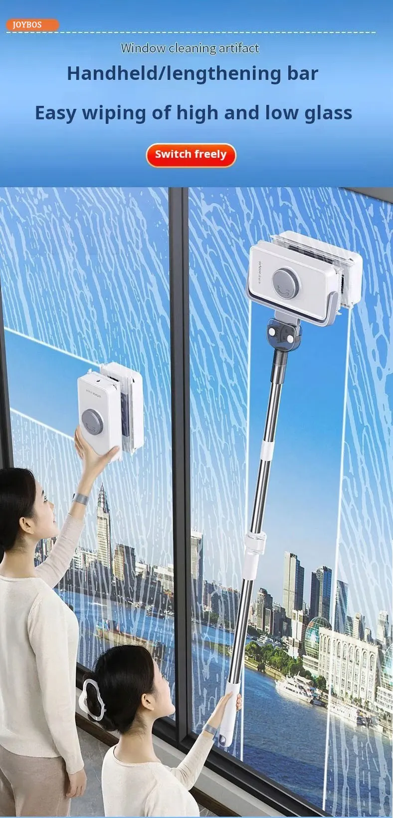 Window Cleaner JOYBOS Unlimited Adjustable Magnetic Glass Professional Double With Telescopic Rod Window For Home Cleaning Brush 10 kf Sb4096dbbd0244624a942cd42983051f7P