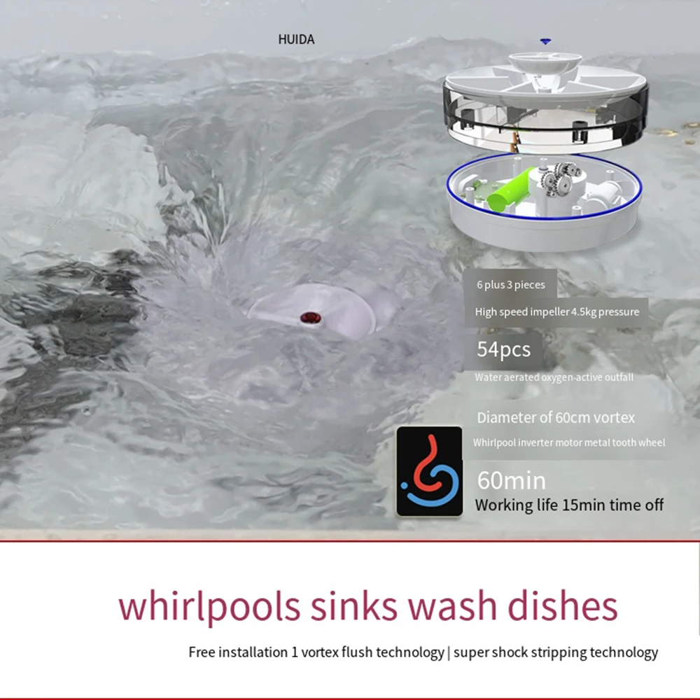 Portable Mini Ultrasonic Dishwasher USB Wireless Fruit Vegetable Dish Washer Electric Kitchen Home Dish Washing Machine Cleaner 12 kf Sb500d0c6256f4bd89c661ad1a5590adfR