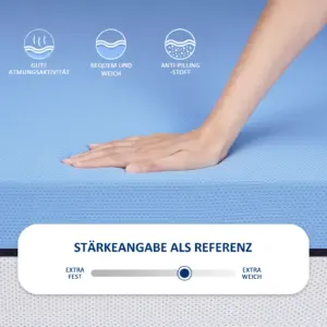 Commode foam mattress 18 cm, useable memory foam, cooling cover, hardness H3/H4, 18 cm high, 7-zone support 4 kf Sb5a9100f88a34f31a026d4829c7ddd6cJ