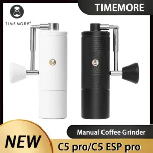TIMEMORE New C5 PRO/C5 ESP PRO Portable Manual Grinder with Travel Case - Perfect For Home, Camping, Coffee Gift