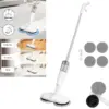 BRIEFNESS Cordless Electric Spin Mop, 200ml Tank, 2.0Ah Battery, Dual Rotating Pads, for Hardwood Tile Laminate Floor Cleaning
