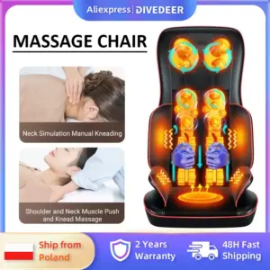 DIVEDEER Massage pad hot compress massage device back massage cushion waist kneading, shoulder and neck massage pillow, massager