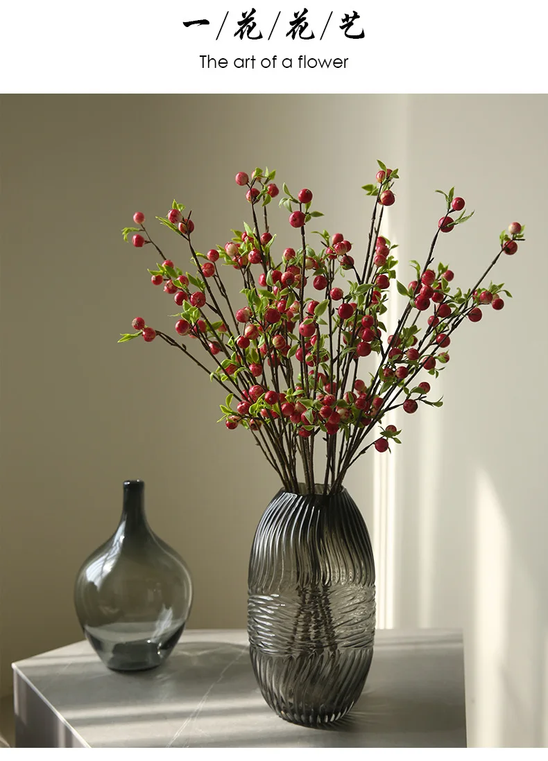 72cm Artificial Single Branch Mini Apple Wedding Flower Light Luxury Home Hotel Restaurant Decoration Flower Arrangement 14 kf Sbb0e1399d2d246b49d812a44d000ffe9k