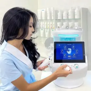 Newest 7 in1 Smart Ice Blue Hydro Dermabrasion Skin Management System Multifunction Facial Beauty Machine For Deep Cleaning Skin