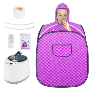 2L Portable steam sauna room, home portable steam sauna spa tent with remote control steam generator, single person sauna