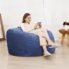 4 Foot Bean Bag Chair,Memory Foam Big Bean Bag for Adults,Big Sofa with Fluffy Removable Microfiber Cover with Soft Fabric, Plus