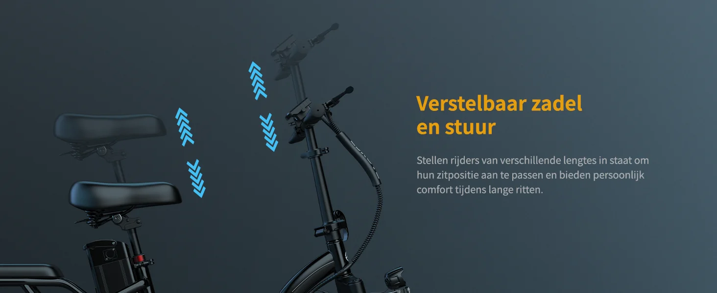 ESKUTE D100 Foldable E-Bike 250W Powerful Motor 36V13AH Lithium Battery Adult Electric Bike 16 Inch Tire City Commuting E-Bike 11 kf Sbddc864cc85f4e0da719c1e111193917l