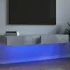 TV-Schr?nke mit LED-Leuchten 2 Stk. Betongrau 60x35x15,5 cm