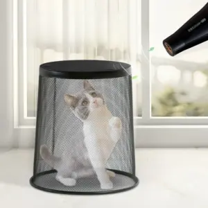 Student Dorm Metal Wire Mesh Trash Can for Home Office Kitchen Living Room Bathroom Durable Waste Paper Basket