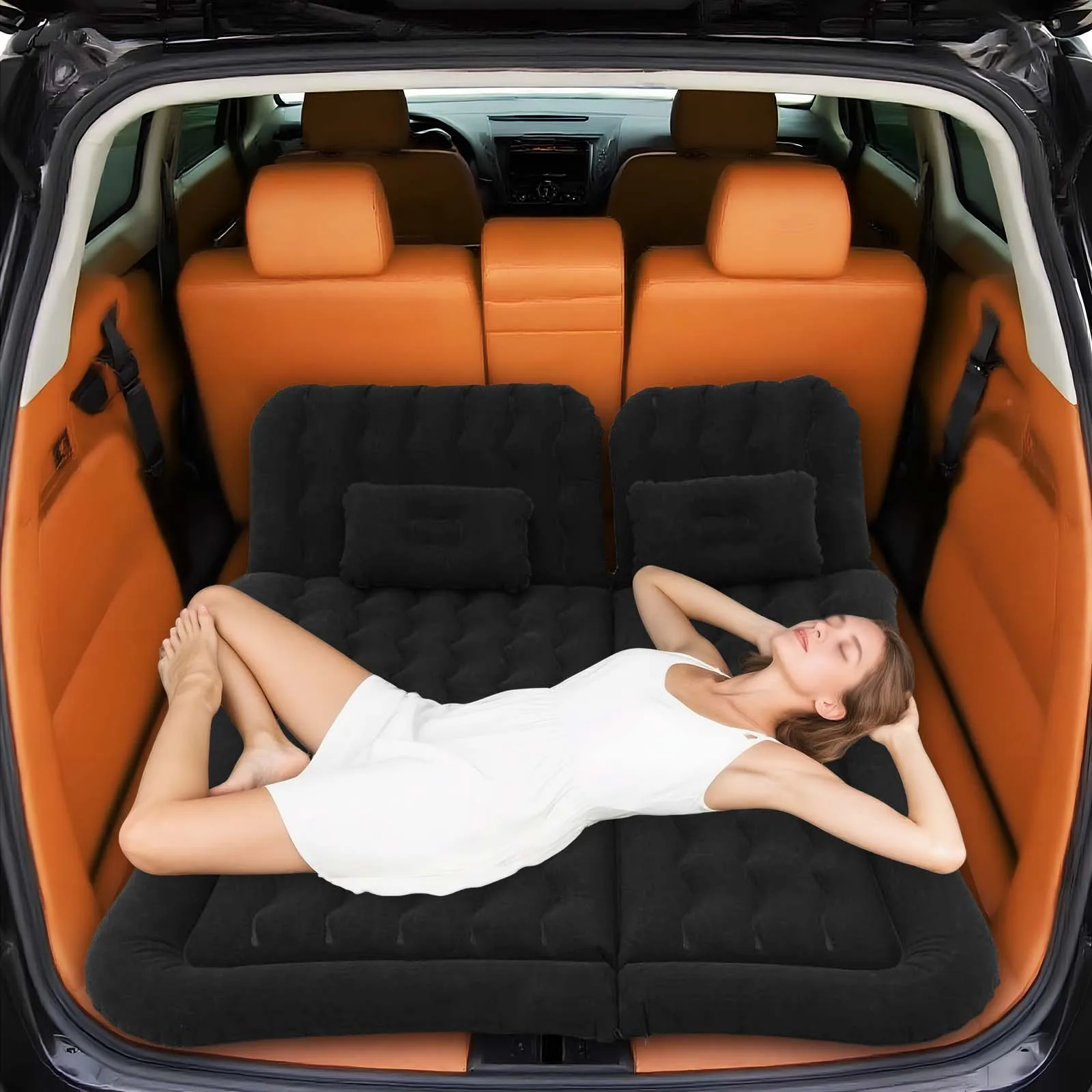 SUV Air Mattress With Pillows, Thickened Inflatable Car Bed Set, For Comfortable Camping & Travel Sleep For Road Trip & Outdoor 10 kf Sbfcce969ccae44b69d2fa24c7d644ad68
