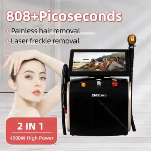 2 in 1 Diode Laser Hair Removal Machine Laser Picosecond 808 755 Alexander Stone Device 3 Wave IPL Permanent Hair Removal