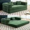 2025 New Design Corner Style Vacuum Compression Fabric Sofa Compressed Bed Set Home Apartment Hotel Living Room Sofa Bed