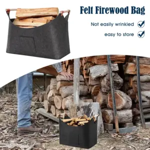 Extra Large Foldable Storage Basket - Heavy Duty Multi-Purpose Organizer with Reinforced Handles for Firewood, Toys, Laundry