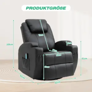 Black massage chair 360 ° rotating lounger functional sofa 2 kf Sc39294e3f0594096a63ec95ec66ac0e8Z
