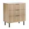3 Drawer Modern Closet Dressers Chest of Drawers Storage Dresser Large Nightstand for Bedroom Living Room Hallway Closet