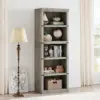 5 Tier Wooden Bookcase Farmhouse Book Shelf with Storage Open Display Bookshelves Tall Book Case Home Decor Furniture
