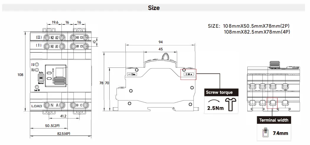GEYA G2R ATS Mini Automatic Transfer Switch 220V Din Rail Dual Power Electrical Selector Switches Uninterrupted Power 63A 110V 12 kf Sc4c9db14418745e681ce90808a4c5338h
