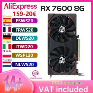 SOYO AMD Radeon RX7600 8GB Gaming Graphics Card GDDR6 Memory 128Bit PCIEx16 3.0 for Desktop Computer Video Cards RX 7600