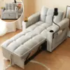 3 in 1 extendable single sofa bed with cup holder cell phone holder reclining chair and sleeping action