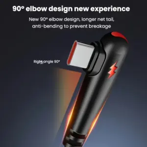 NNBILI 120W Fast Charging USB to Type-C Cable, Nylon Braided, 90 ° Bend Design, Suitable for High Speed Charging of Huawei oppo 2 kf Sc67fbcd3d27d46398ddaec24cc135016Z