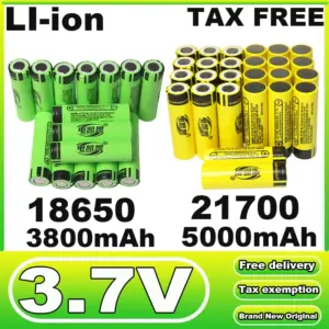 10-100pcs 3.7V 18650 3800mAh 21700 5000mAh Rechargeable Battery DIY Power Li-ion High Discharge Batteries for Electrical Tools