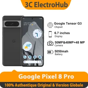 Google Pixel 8 Pro, Google Tensor G3, 6.7, 50 MP and 48 MP, OLED 120Hz, IP68/water resistant, 5050 mAh, 5G