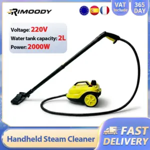 Rimoody 2000W 2L Steam Cleaner Sterilization Kill Mites Disinfector Kitchen Bathroom Car Carpet Clean Grease Steam Vapor Cleaner