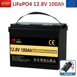 Rechargeable LiFePO4 Battery 12V 100Ah, 1280Wh Lithium Battery Pack for Marine/RV/Golf Carts/Solar System, 6000 Cycles Life