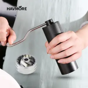 Professional Manual Coffee Grinder Upgrade All-metal Body Anti-slip Design Portable Grinder Burr Inside