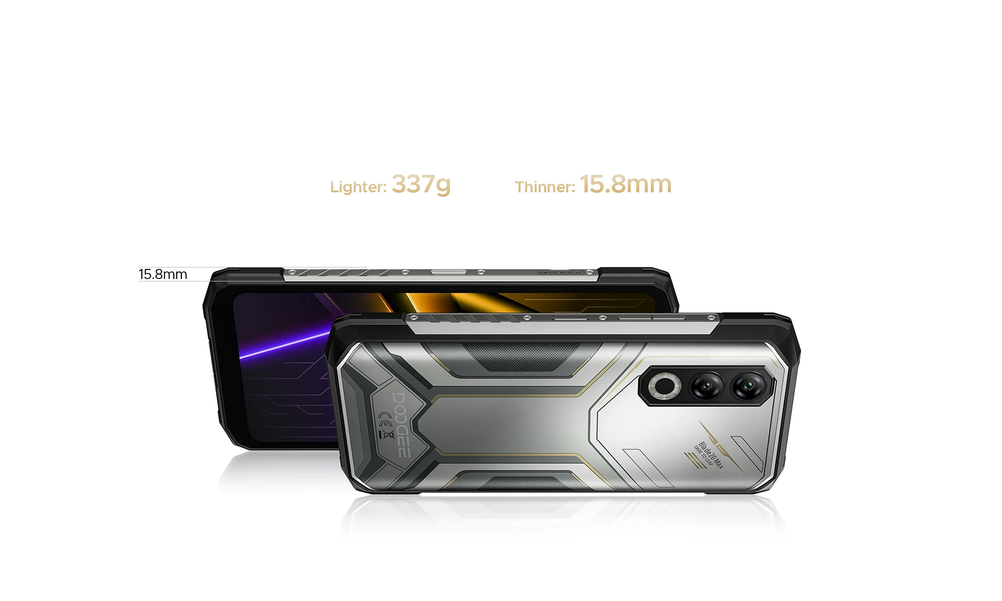 DOOGEE Blade20 Max Rugged Phone 36GB RAM(12+24) 1TB ROM Gemini AI 6.6" 120Hz 11800mAh Battery Android 15 Helio G100 Smartphones 14 kf Sc9889af444c54336ad0040b220e07013R