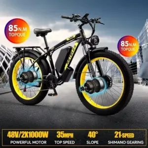 2000W K800 PRO Electric Bike Double Motor 26 Inch Fat Bike 52V 25Ah Mountain Ebike Removabel Battery Electric Bike