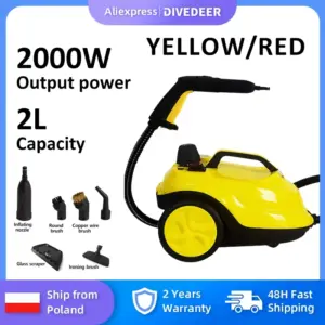 DIVEDEER Steam Cleaner 2000W Multifunctional High-Temperature Sterilization and Disinfection Car Interior Floor Kitchen