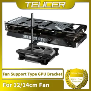 TEUCER VC-3 Dual Pillar Graphics Video Card Bracket PC Case DIY Accessories Aluminum Alloy GPU Support Bracket For 12/14cm Fan