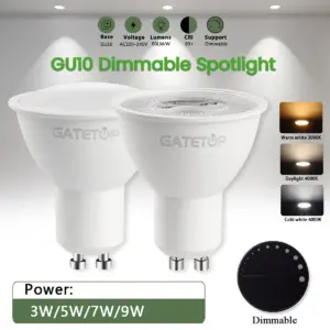 4-20pcs GU10 Led Spotlight Bulb dimmable warm cold white light 120° 38° 3000K 4000K 6000K for home bedroom derec Recessed Light