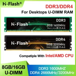 H Flash DDR3 DDR4 4GB 8GB 16GB Desktop Memory Ram 1.5v 1600MHz PC4 1.2V Memória Ram 2666 3200Mhz DIMM Memories Ram For Intel/AMD