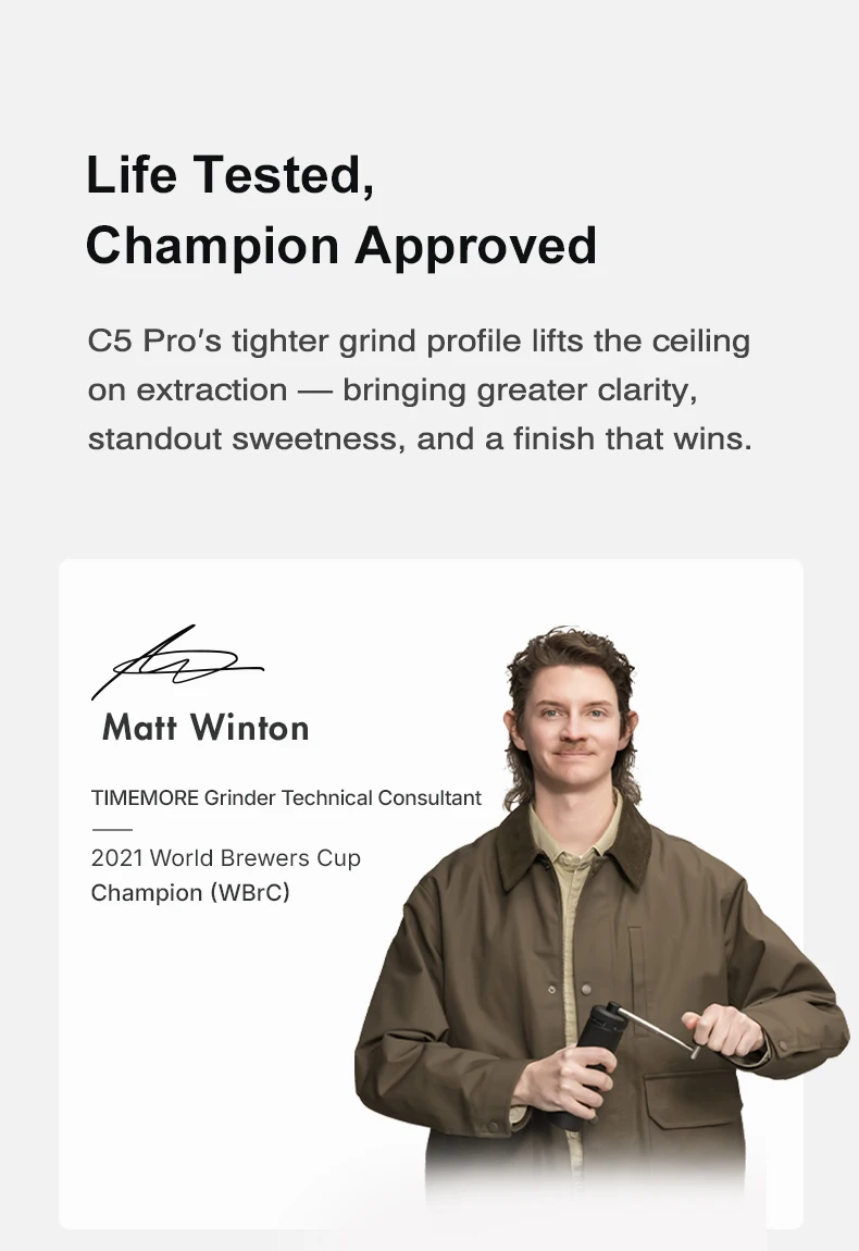 TIMEMORE New C5 PRO/C5 ESP PRO Portable Manual Grinder with Travel Case - Perfect For Home, Camping, Coffee Gift 8 kf Scc0accc95e9f47bd8bffdba360991319o