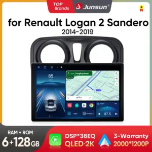 Junsun X7 PRO 11.5“ 2K Wireless CarPlay Android Auto Car Radio for Renault Logan 2 Sandero 2014-2019 Multimedia autoradio