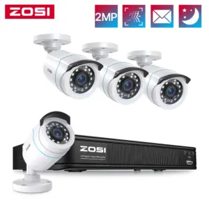ZOSI 1080P Home Wired Security System H.265+ 8CH DVR 4/8pcs 2MP Night Vision Outdoor Waterproof Video Surveillance Camera Kits