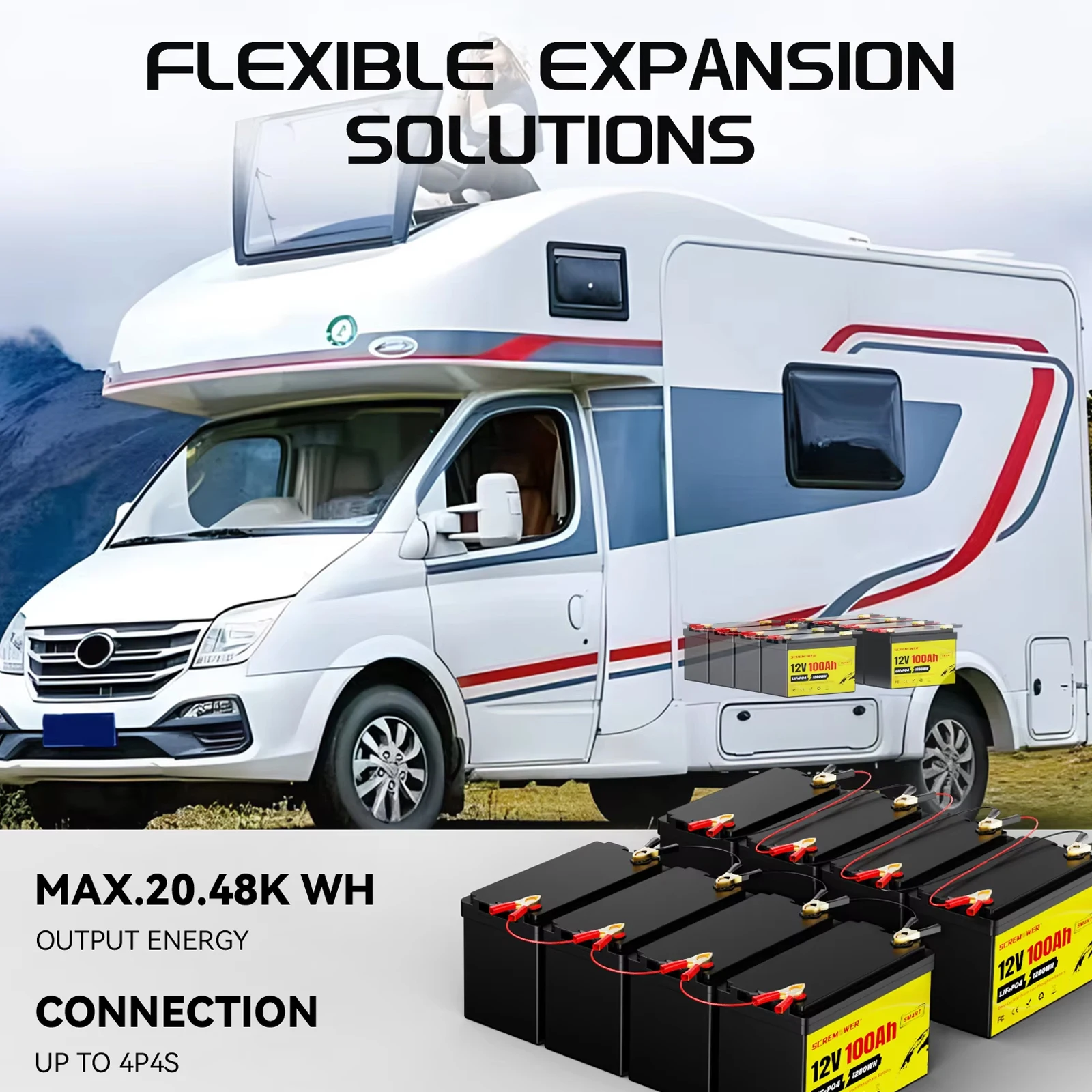 MOSEWORTH LiFePO4 12V 100Ah Battery Pack 12.8V Lithium Battery 8000+ Cycles With Bluetooth BMS Grade A For Boat RV Campers 19 kf Scf7f5e3af7c744078bc569e5669739d7i