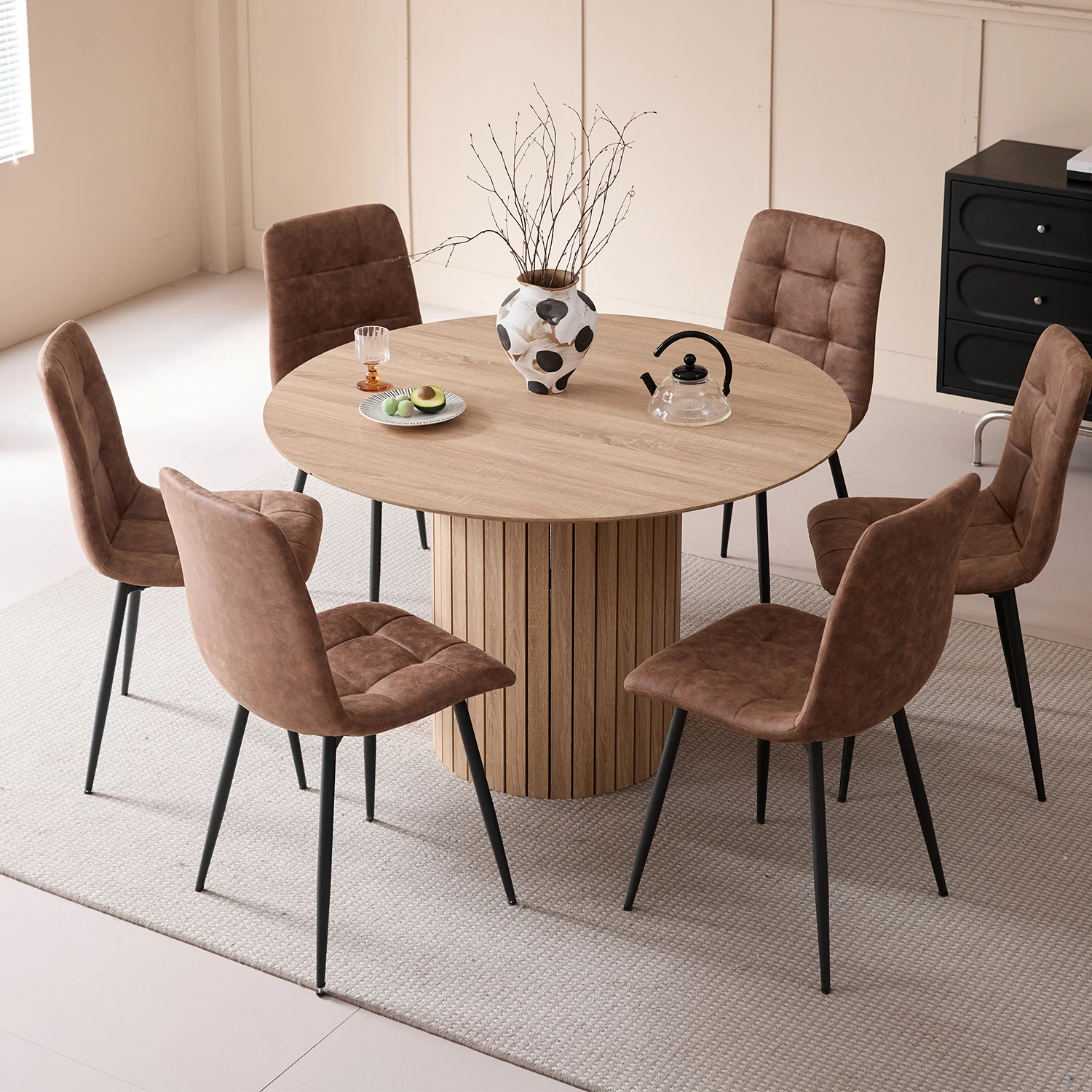Nordic Round Table Solid Wood Dining Table Organizer Library Center Rounded Table Balcony Living Room Esstische Home Furniture 11 kf Scfdd122e04b948298568a4afe95e67c2r